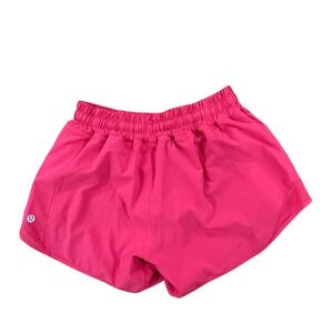 Lululemon Hotty Hot High Rise Lined Short 4 Women 6 Pink Running Gym Barbiecore